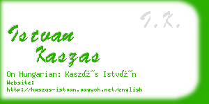 istvan kaszas business card